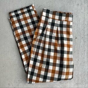 Cotton On Orange and Black Checkered Pants